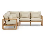 Laholm 94_ Outdoor Corner Sectional - Dravite Ivory