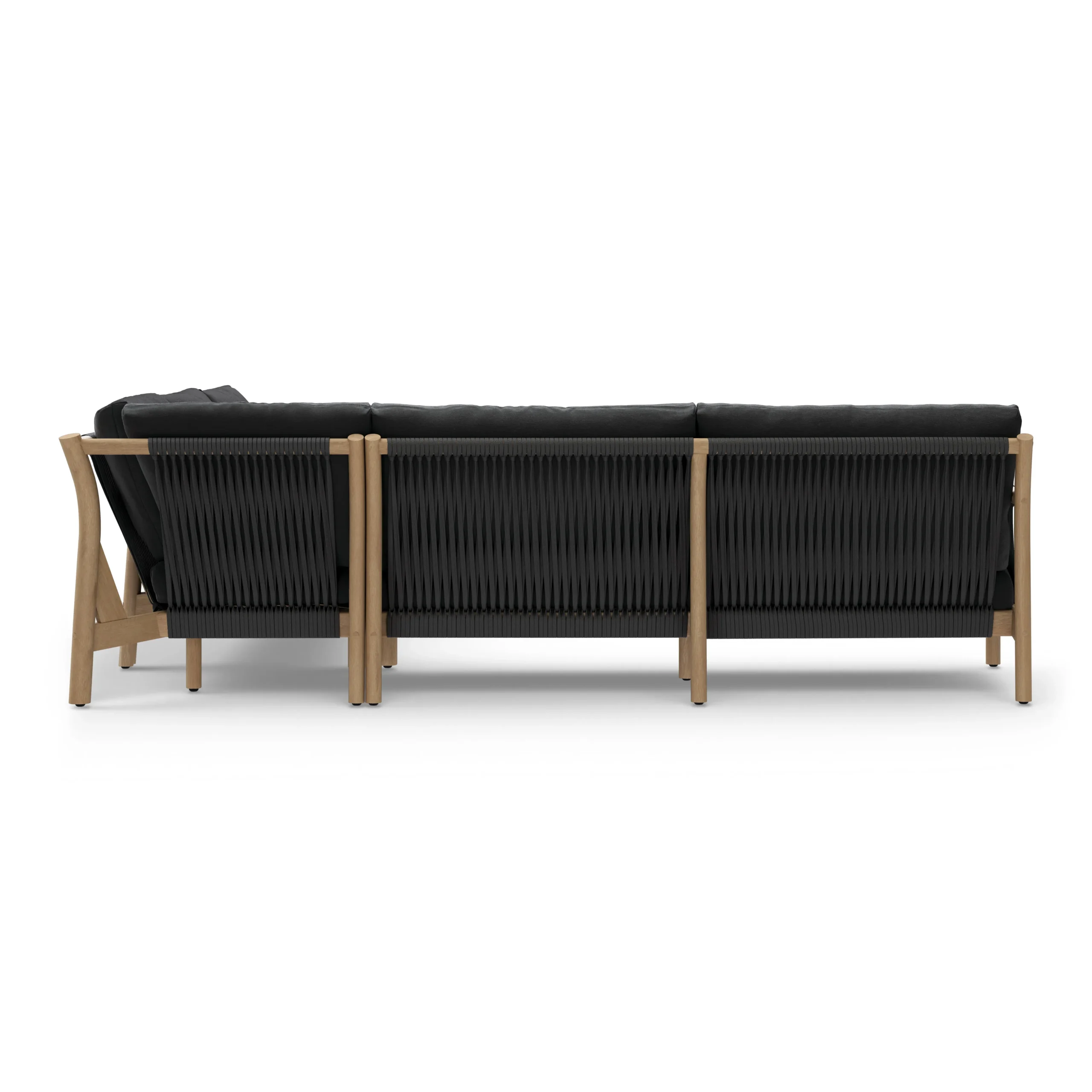 Rosa 110_ Outdoor Corner Sectional - Dravite Black - Image 12