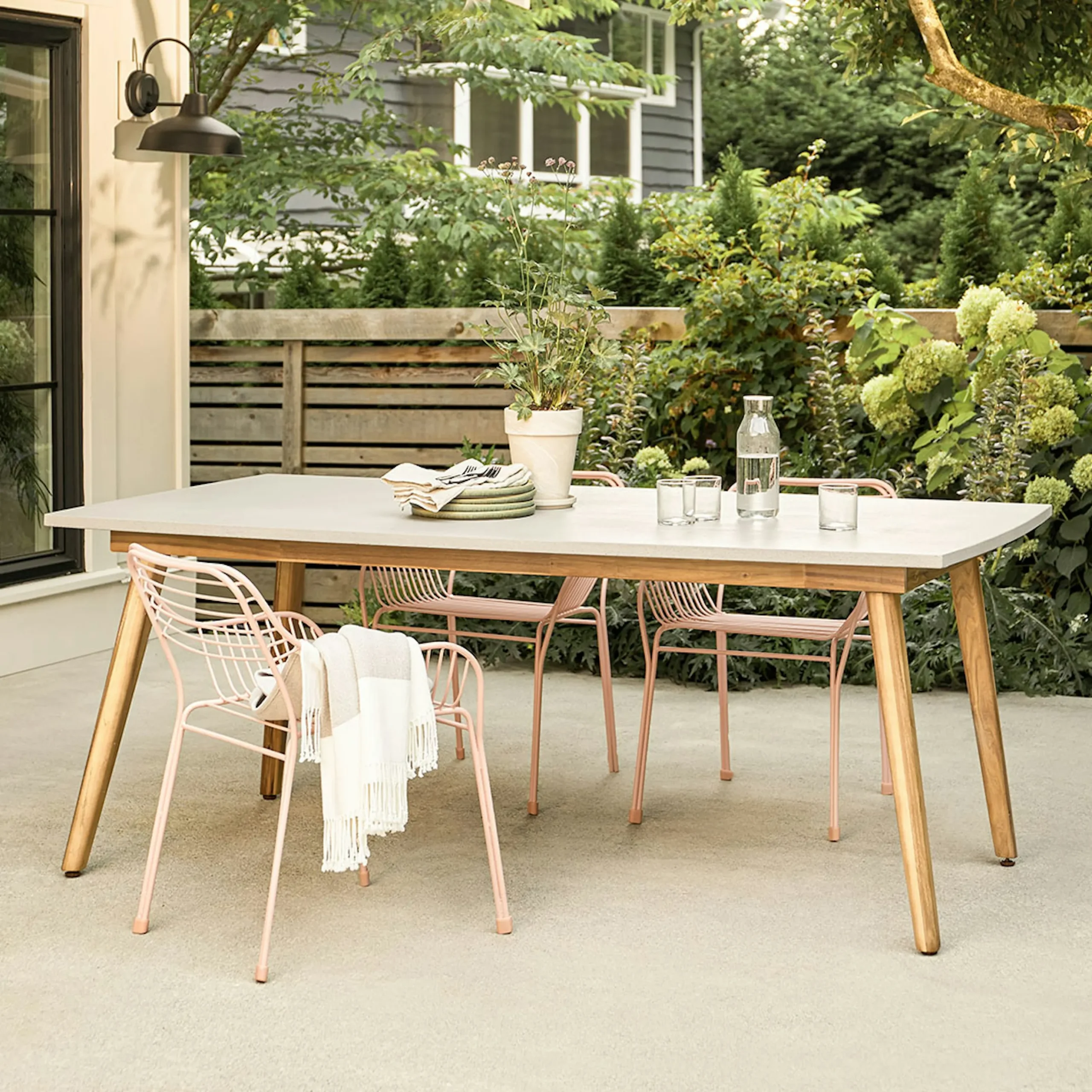Atra 78.5_ Outdoor Dining Table - Concrete