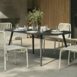 Ballo 78.5_ Outdoor Dining Table - Black