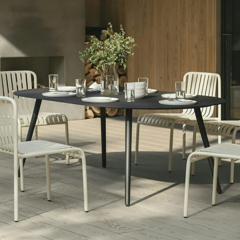 Ballo 78.5_ Outdoor Dining Table - Black