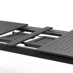 Fisk 75.5_ - 96_ Outdoor Extendable Dining Table - Black