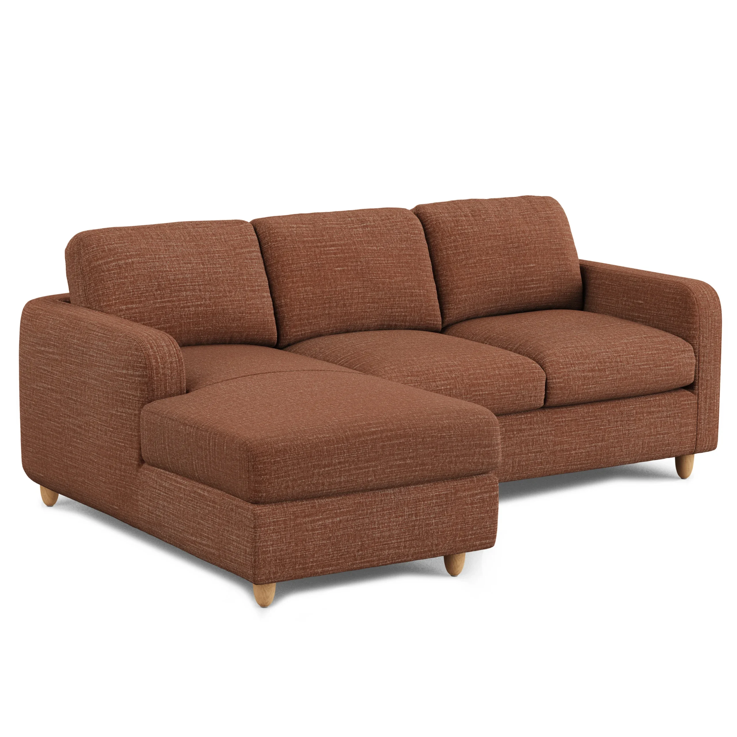 Vati 90.5_ Left Storage Sectional - Natural Oak and Napa Rust - Image 13