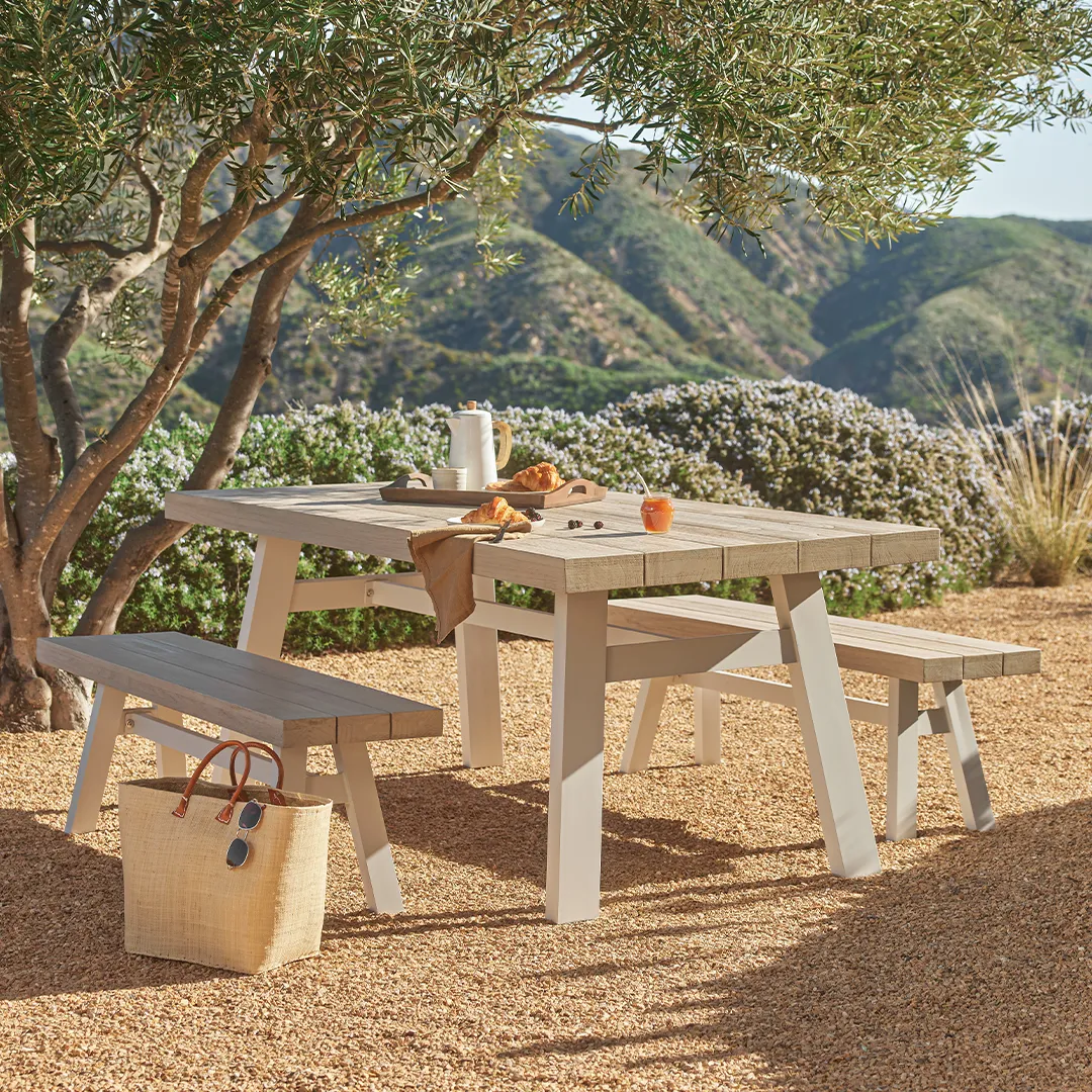 Sardis 77_ Outdoor Dining Set - Driftwood Gray