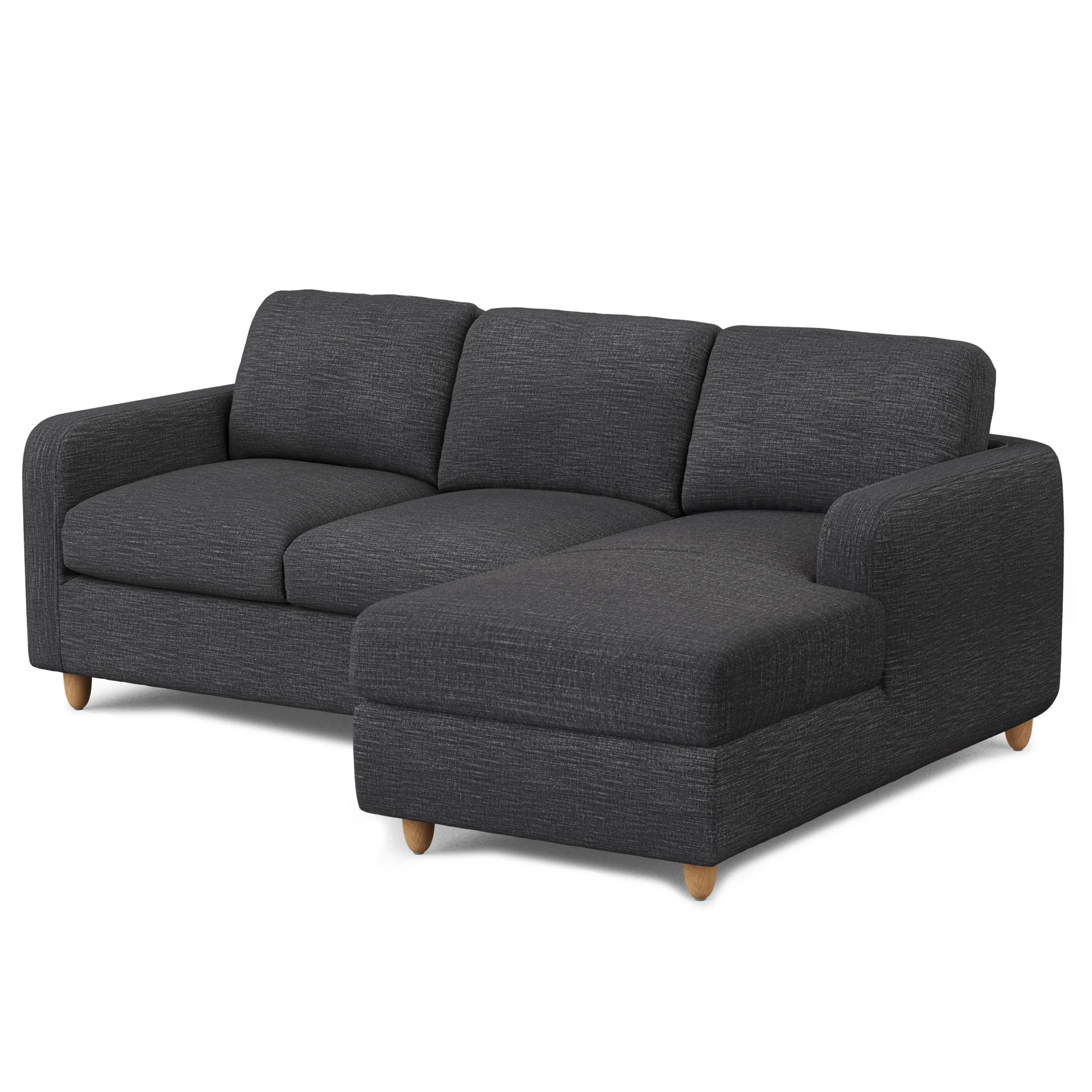 Vati 90.5_ Right Storage Sectional - Napa Charcoal - Image 9