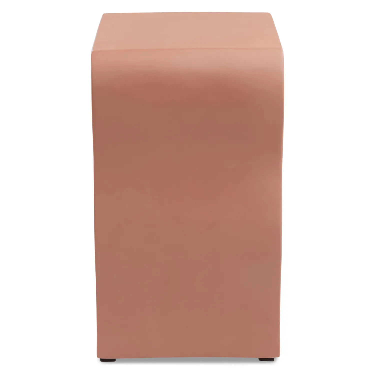 Bixby Outdoor Concrete Side Table - Ochre Brown - Image 10