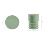 Pindo Outdoor Concrete Side Table - Khaki Green