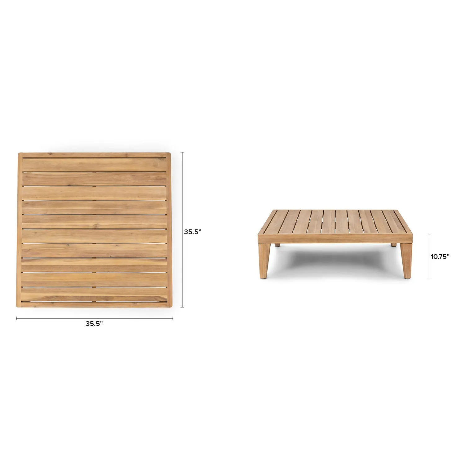 Urba 35.5_ Outdoor Coffee Table - Acacia - Image 2
