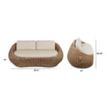 Avila 85.5_ Outdoor Sofa - Dravite Ivory
