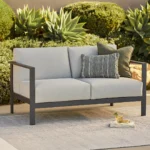 Burkel 57_ Outdoor Loveseat - Cloudy Gray