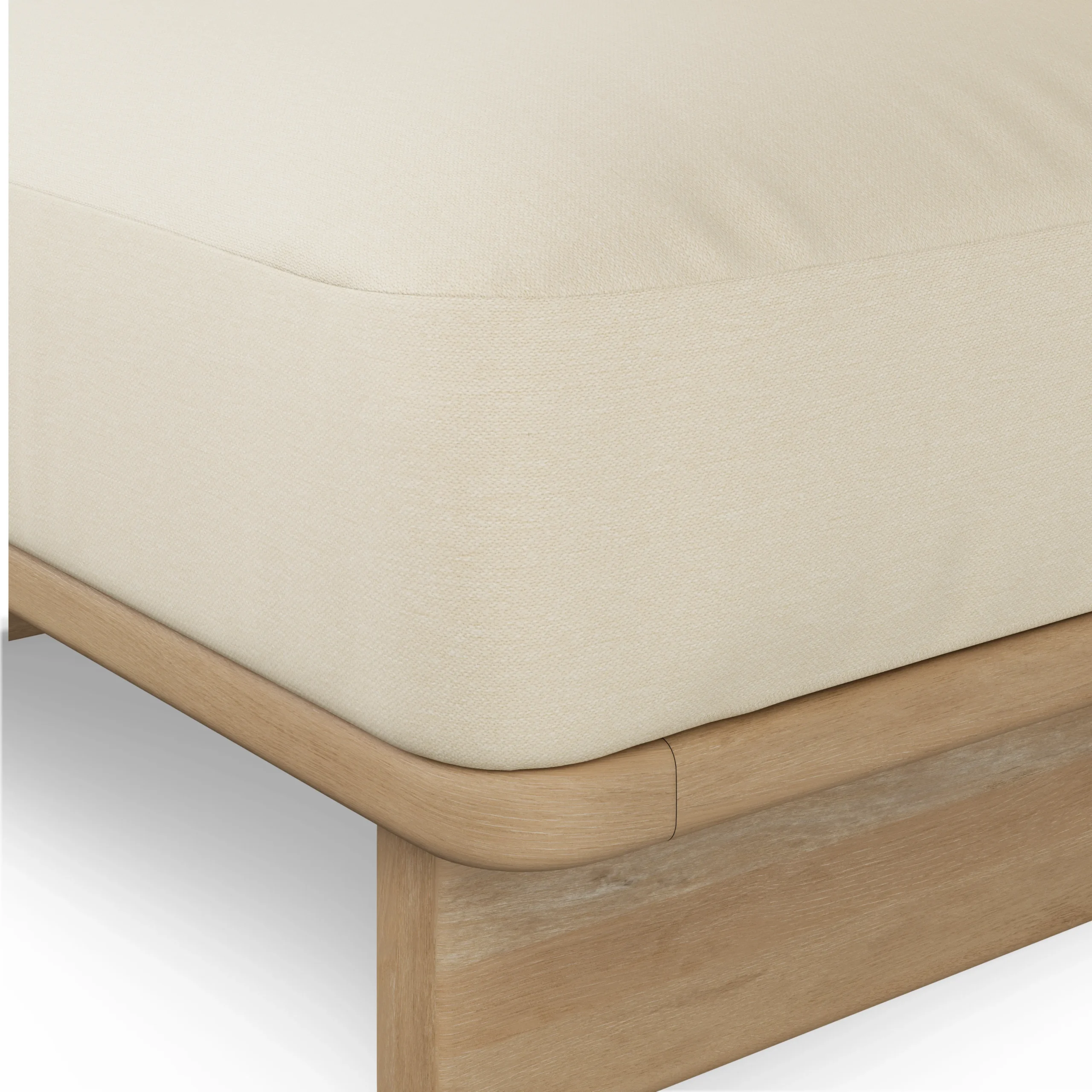 Daphne 102_ Outdoor Armless Modular Sofa - Dravite Ivory - Image 4