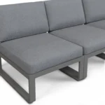 Kezia 84_ Outdoor Armless Modular Sofa - Whale Gray
