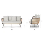 Onya 63.5_ Outdoor Loveseat - Lily White
