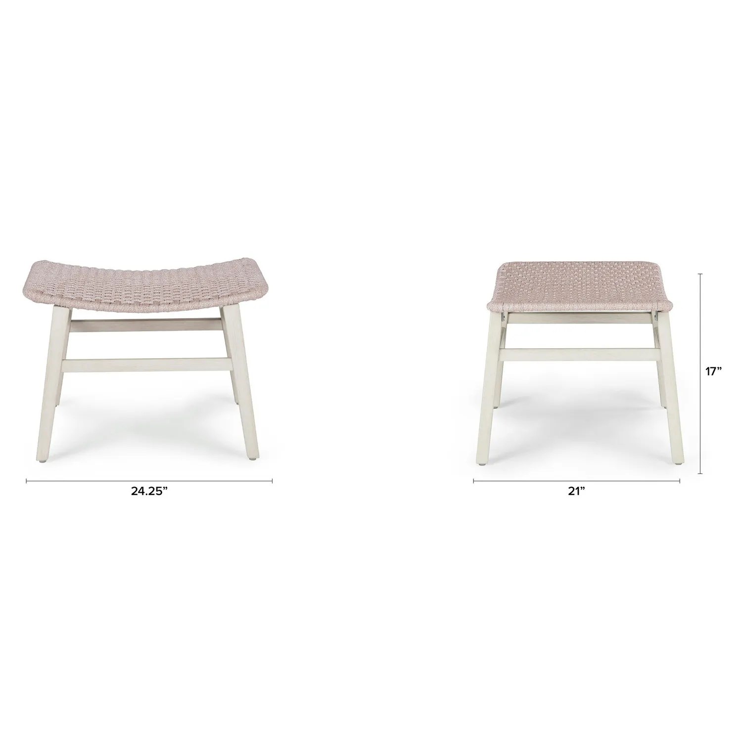 Reni 24.25_ Outdoor Ottoman - Brushed Taupe - Image 2