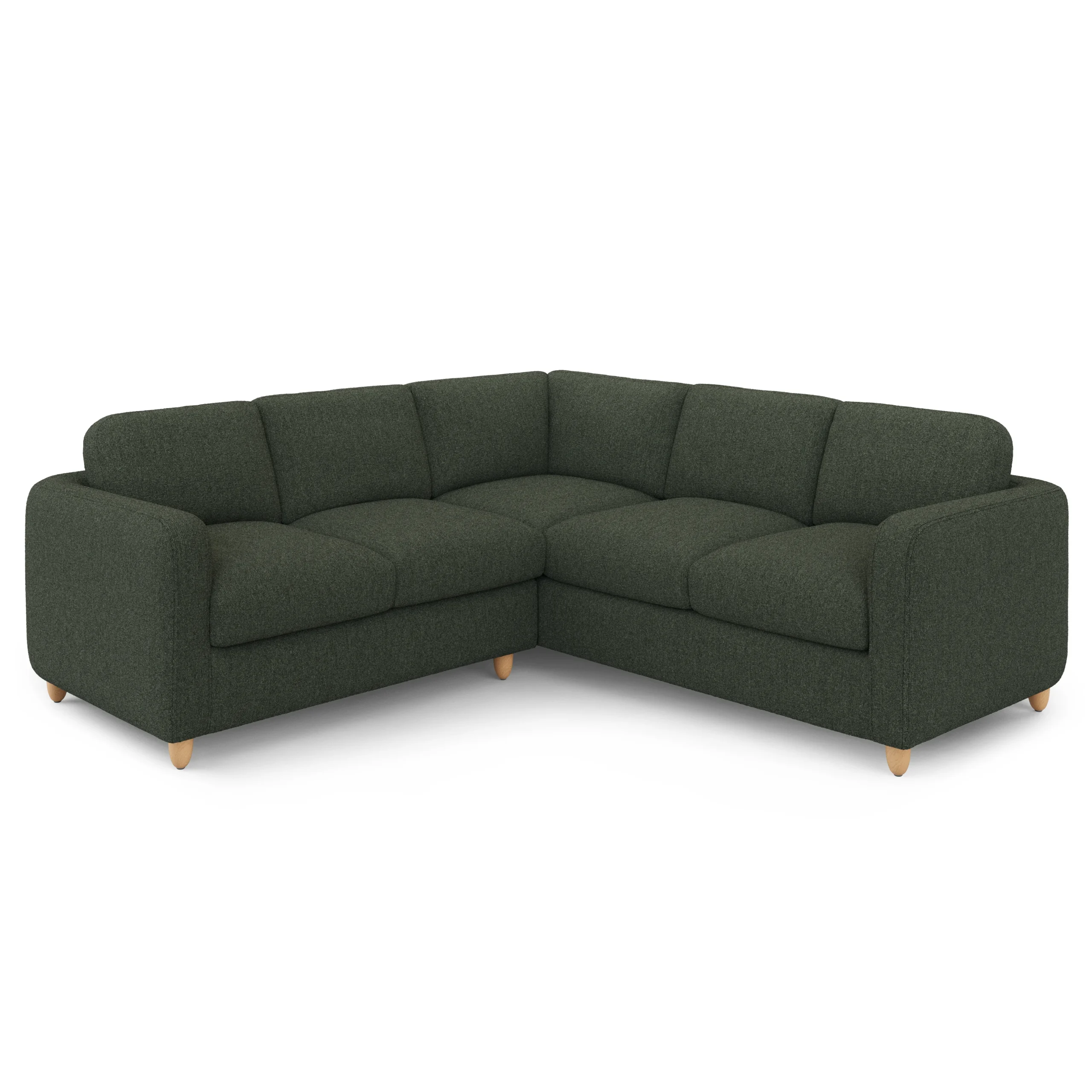 Vati 92_ Corner Sectional - Natural Oak and Green Wool Bouclé - Image 7