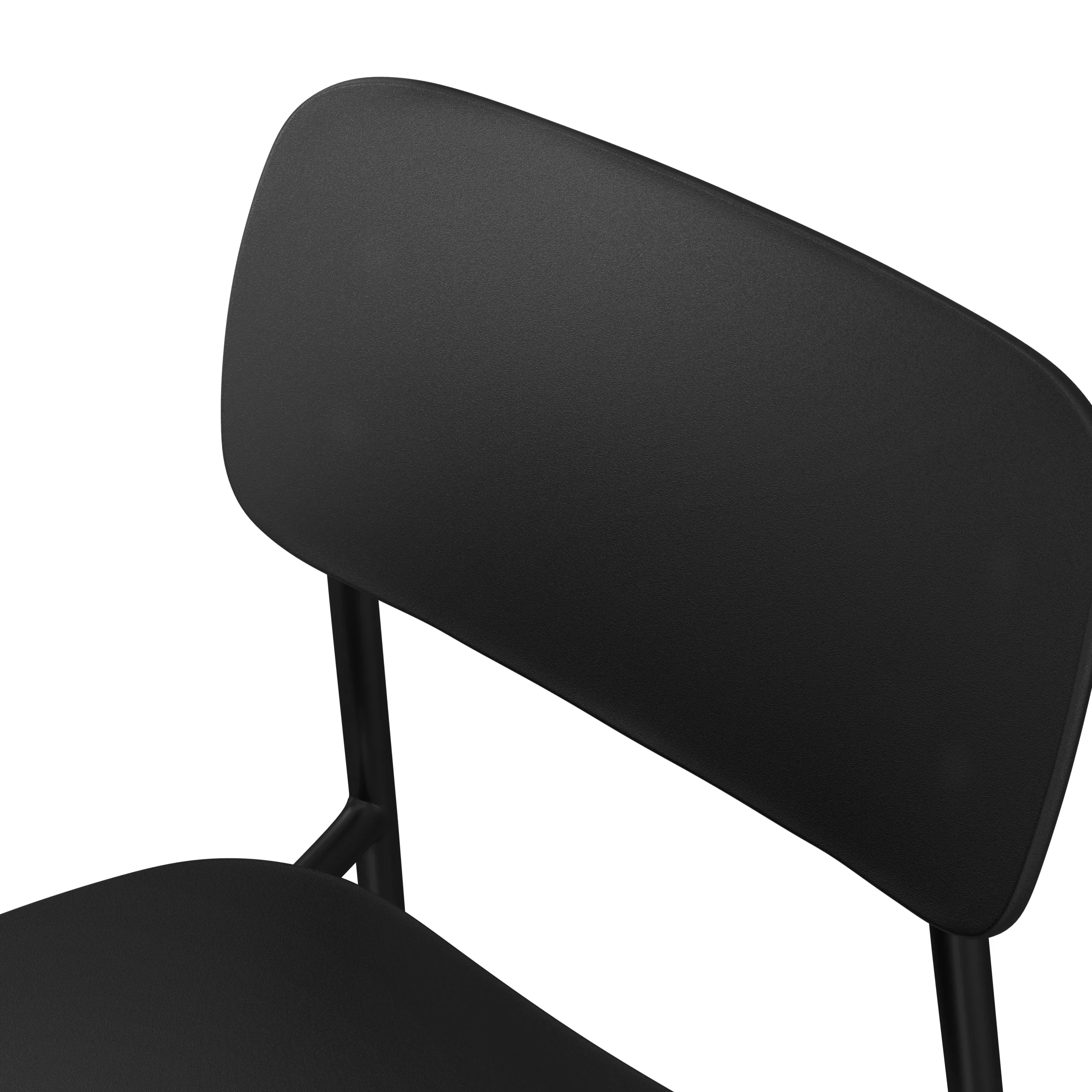 Ari Outdoor Stackable Dining Chair - Black - Image 3