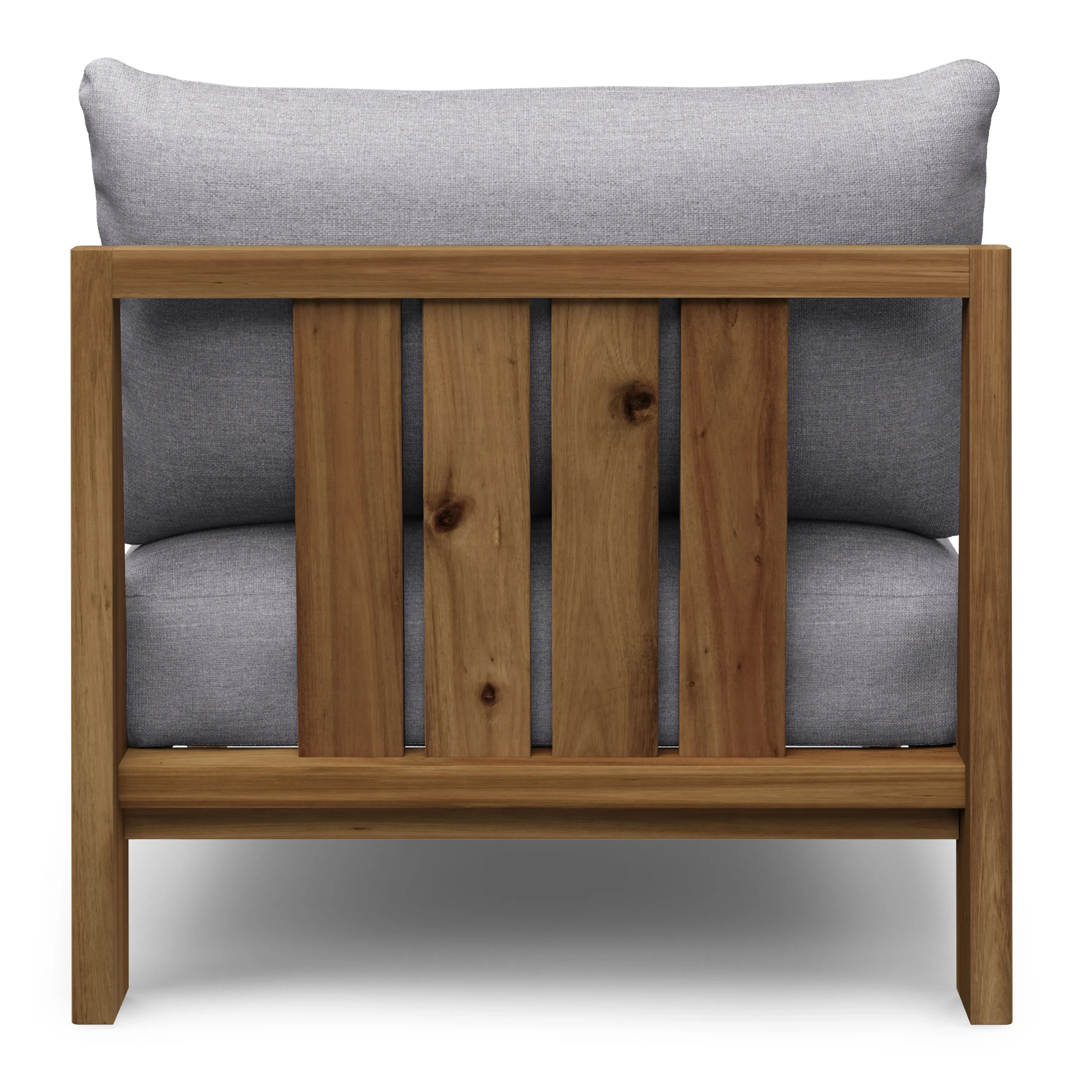 Cove 34.25_ Outdoor Armless Chair Module - Basket Gray - Image 3