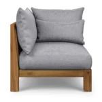 Cove 34.25_ Outdoor Corner Chair Module - Basket Gray