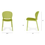 Dot Outdoor Stackable Dining Chair - Citrus Green