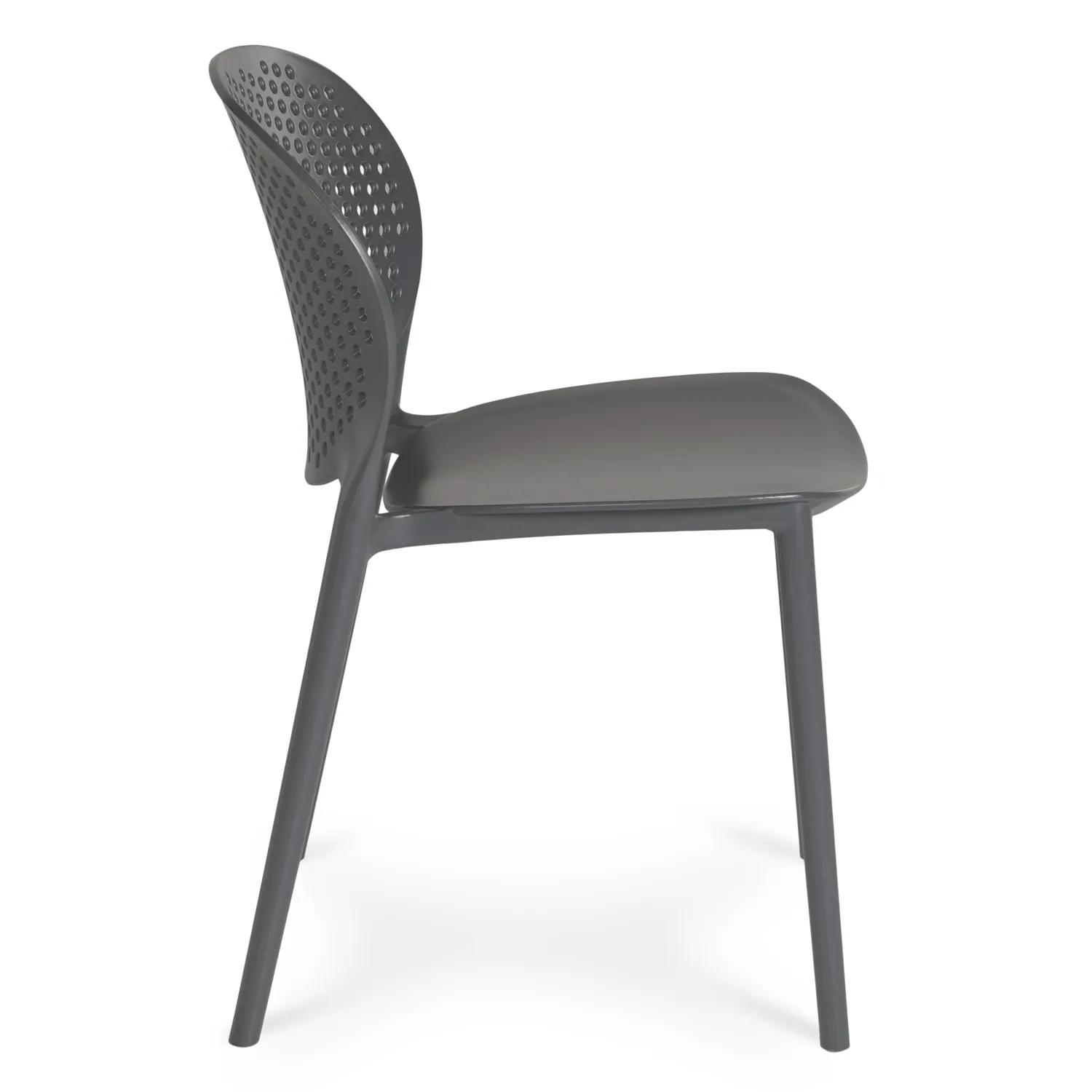 Dot Outdoor Stackable Dining Chair - Graphite - Image 5