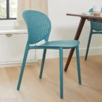 Dot Outdoor Stackable Dining Chair - Surf Blue