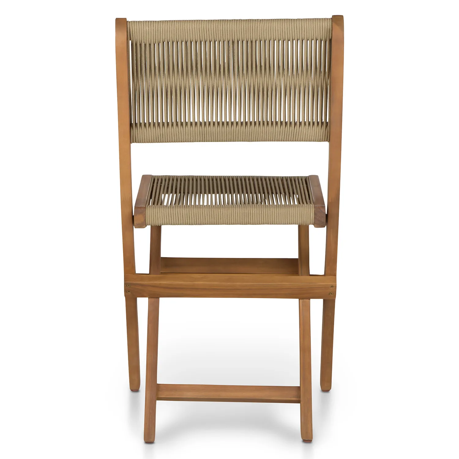 Elanora Outdoor Folding Dining Chair - Light Acacia - Image 4