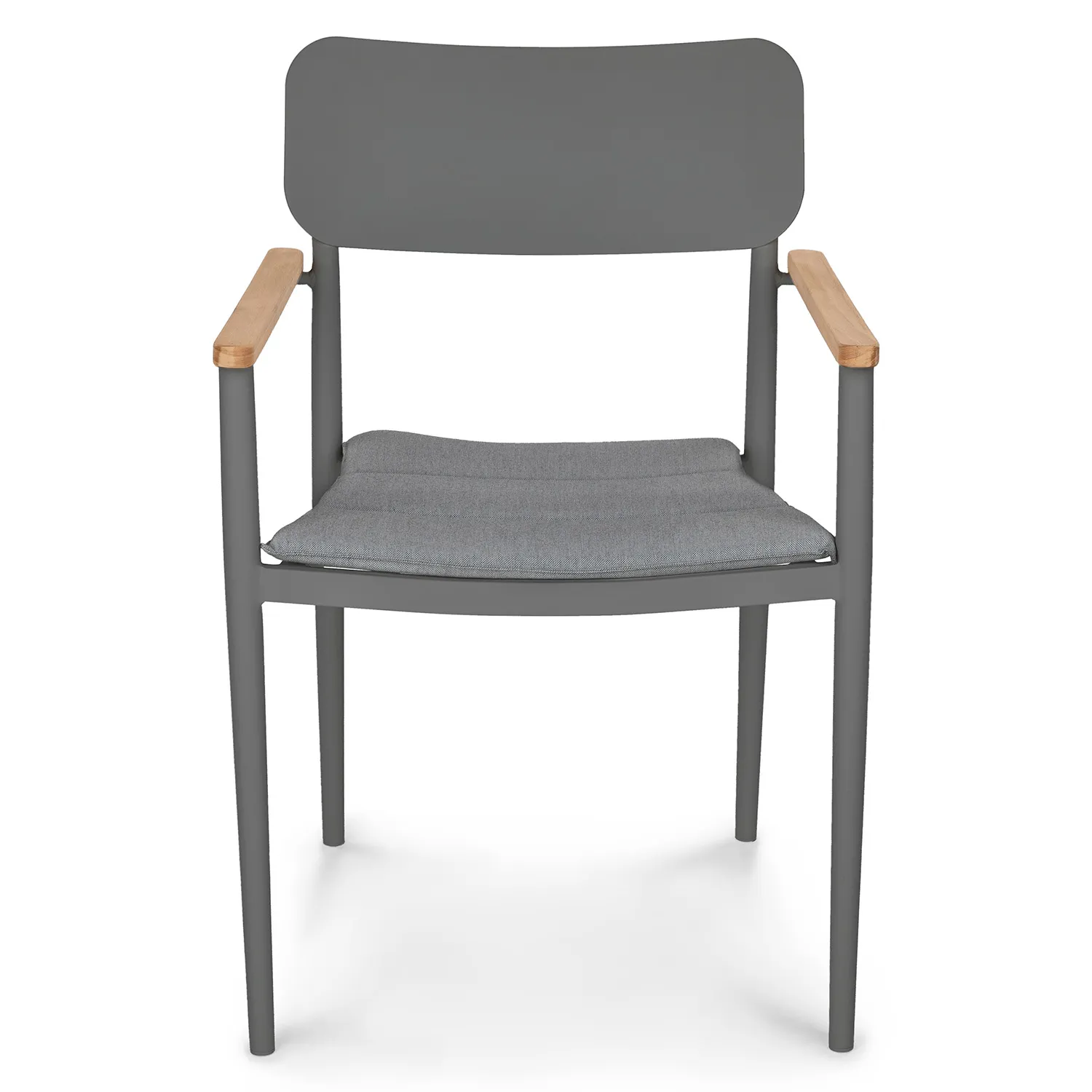 Elan Outdoor Stackable Dining Chair - Dark Gray - Image 5