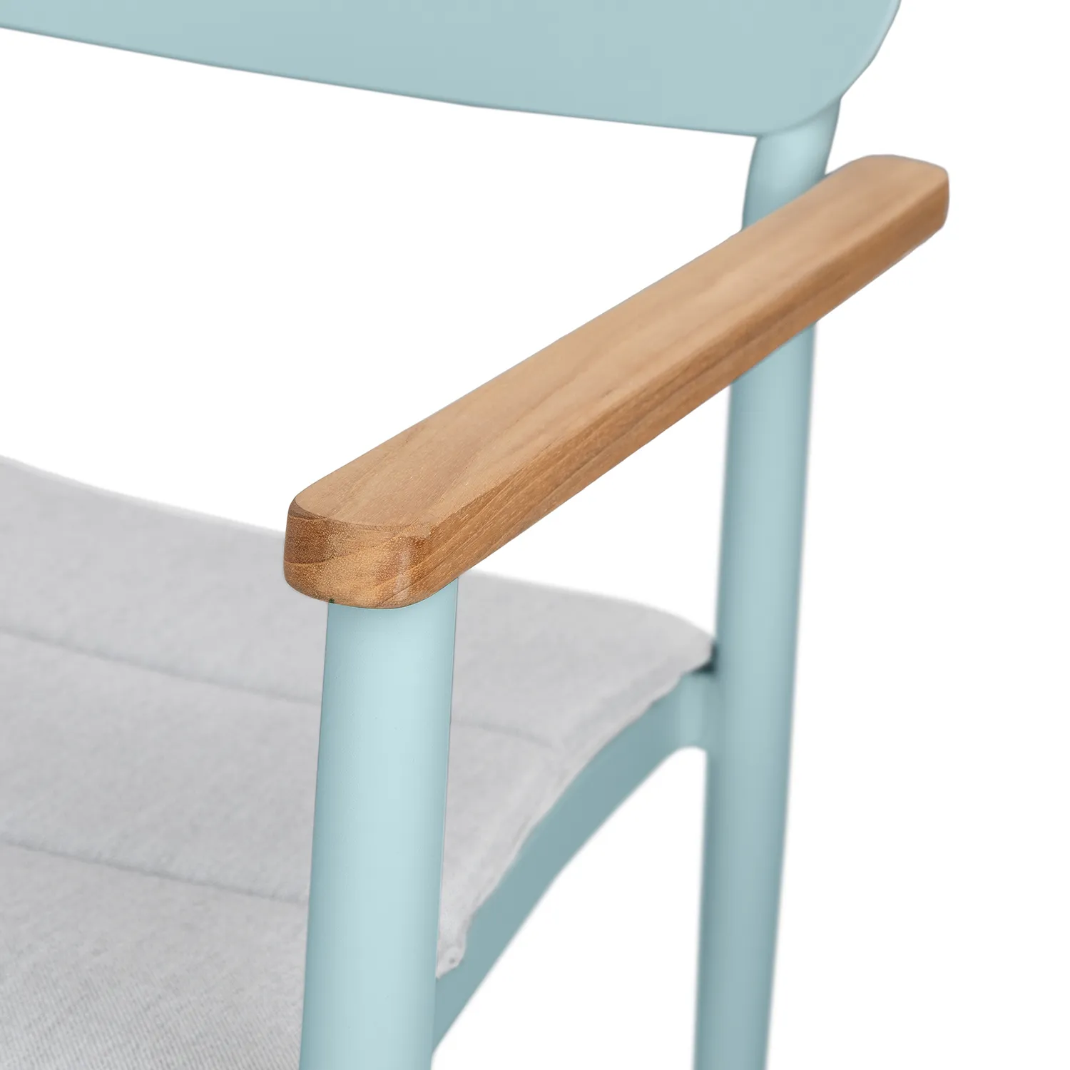 Elan Outdoor Stackable Dining Chair - Turquoise - Image 9
