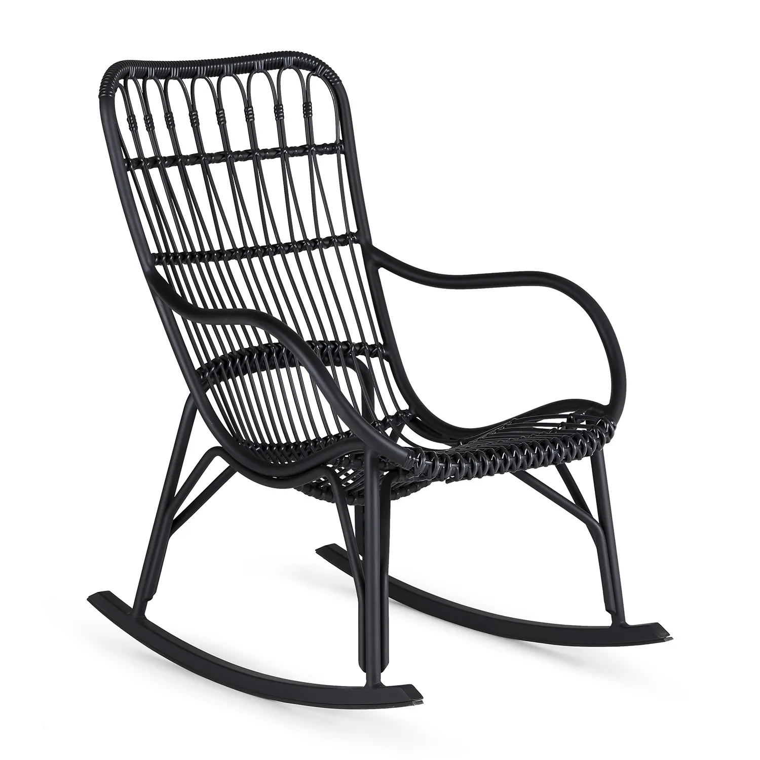 Medan 24.5_ Outdoor Rocking Lounge Chair - Graphite - Image 10