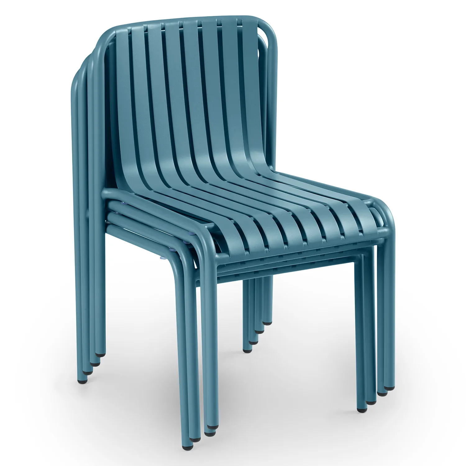 Sarek Outdoor Stackable Dining Chair - Peacock Blue - Image 5