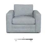 Riley 42_ Lounge Chair - Silver Light Blue
