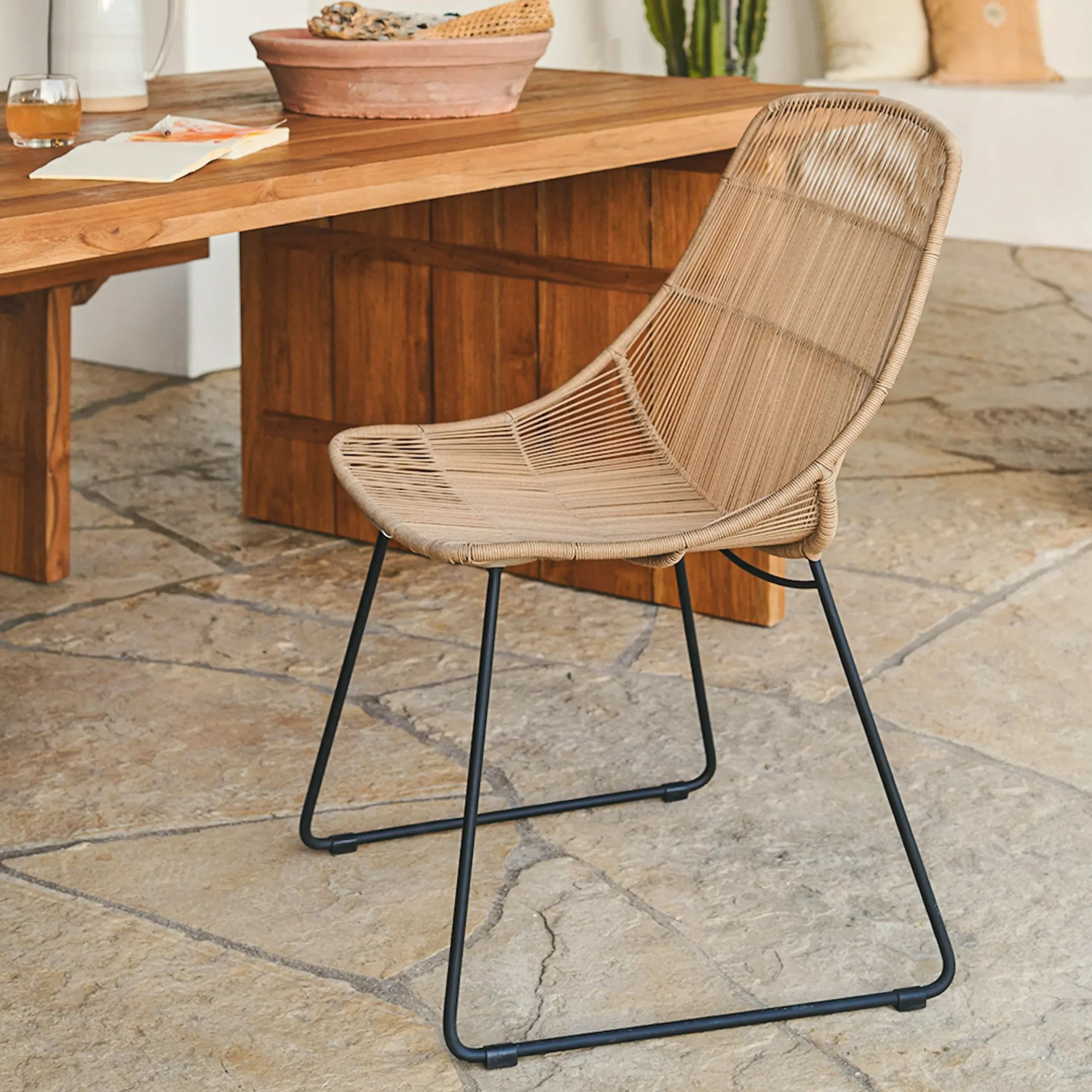 Selka Outdoor Dining Chair - Natural - Image 6