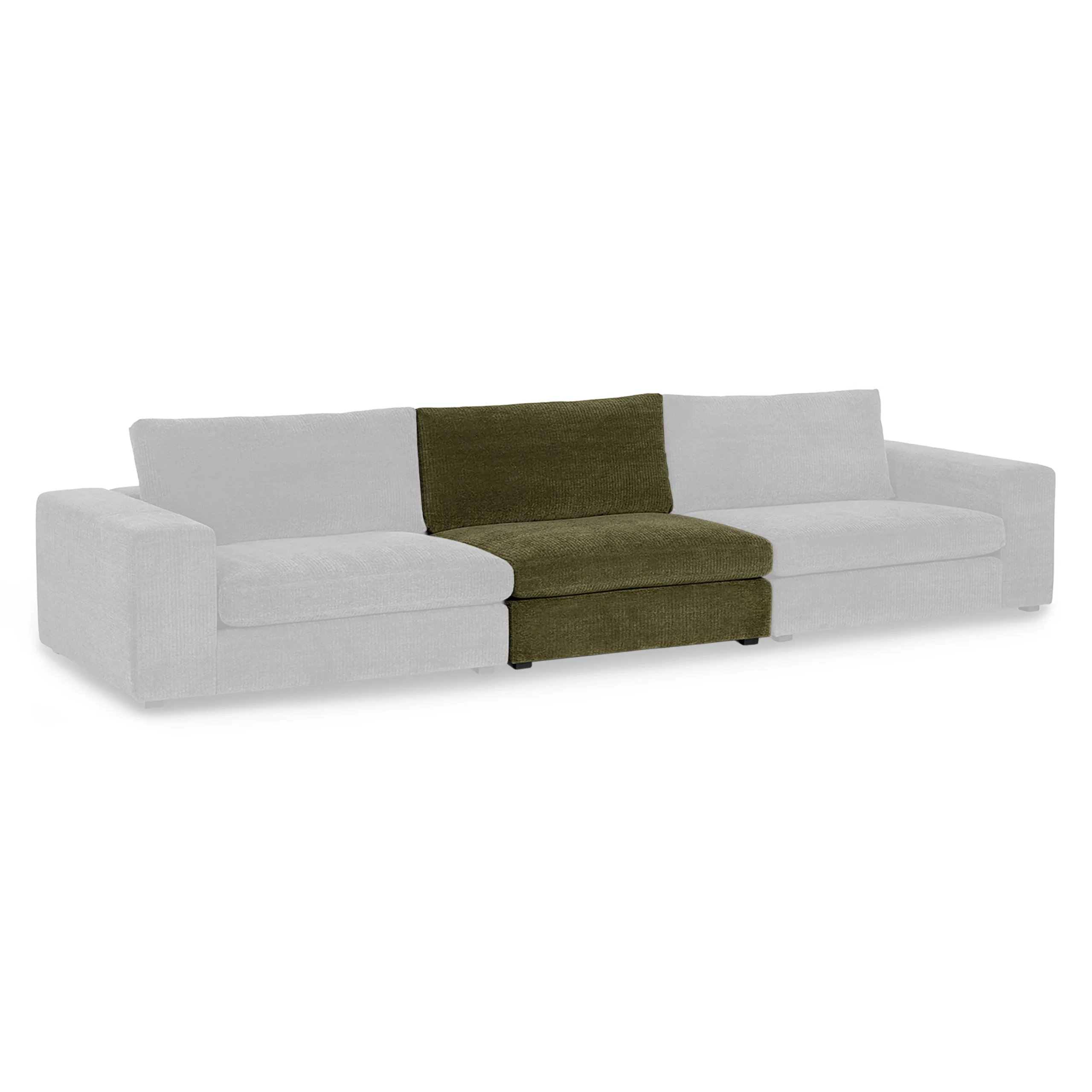 Beta 39.5_ Armless Chair Module - Cypress Green - Image 9