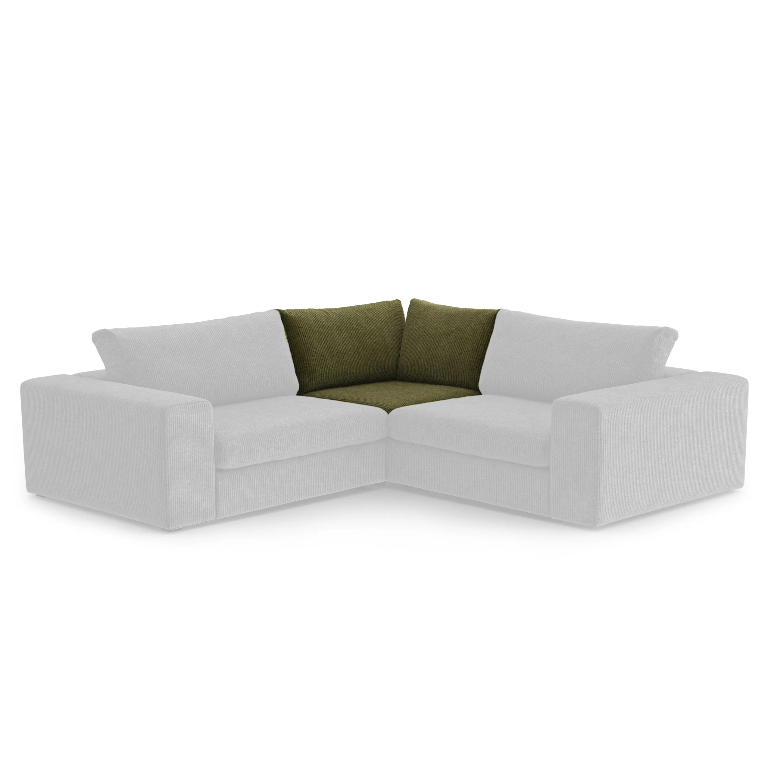 Beta 45_ Corner Chair Module - Cypress Green - Image 10