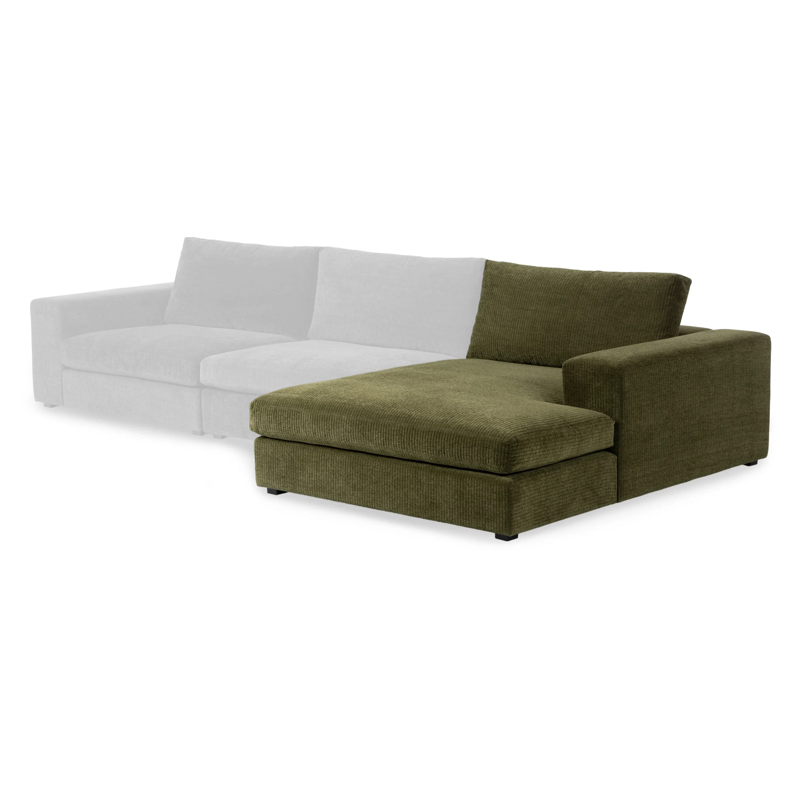Beta 49_ Right Chaise Module - Cypress Green - Image 9