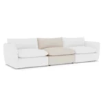 Leigh 39.5_ Armless Chair Module - Ivory Wool Bouclé