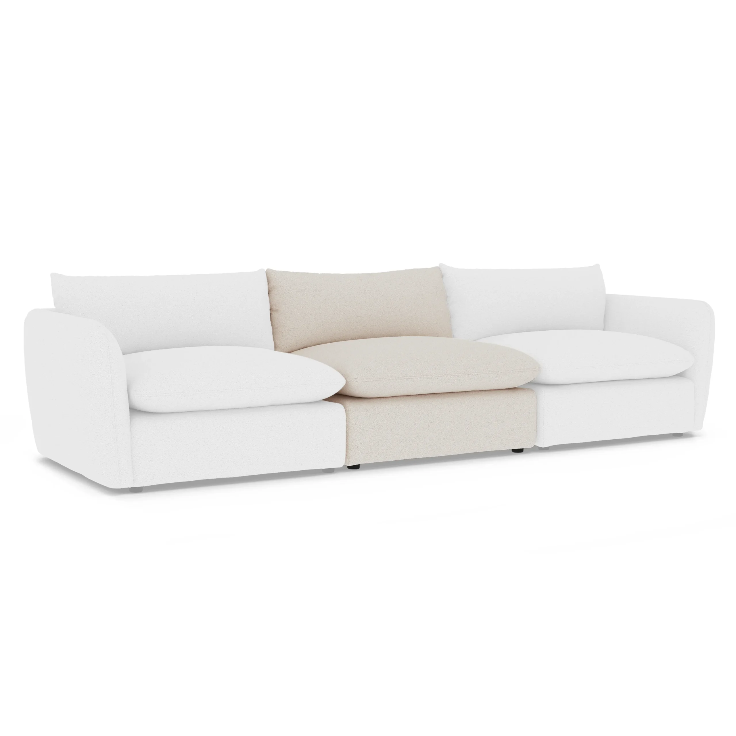 Leigh 39.5_ Armless Chair Module - Ivory Wool Bouclé - Image 12