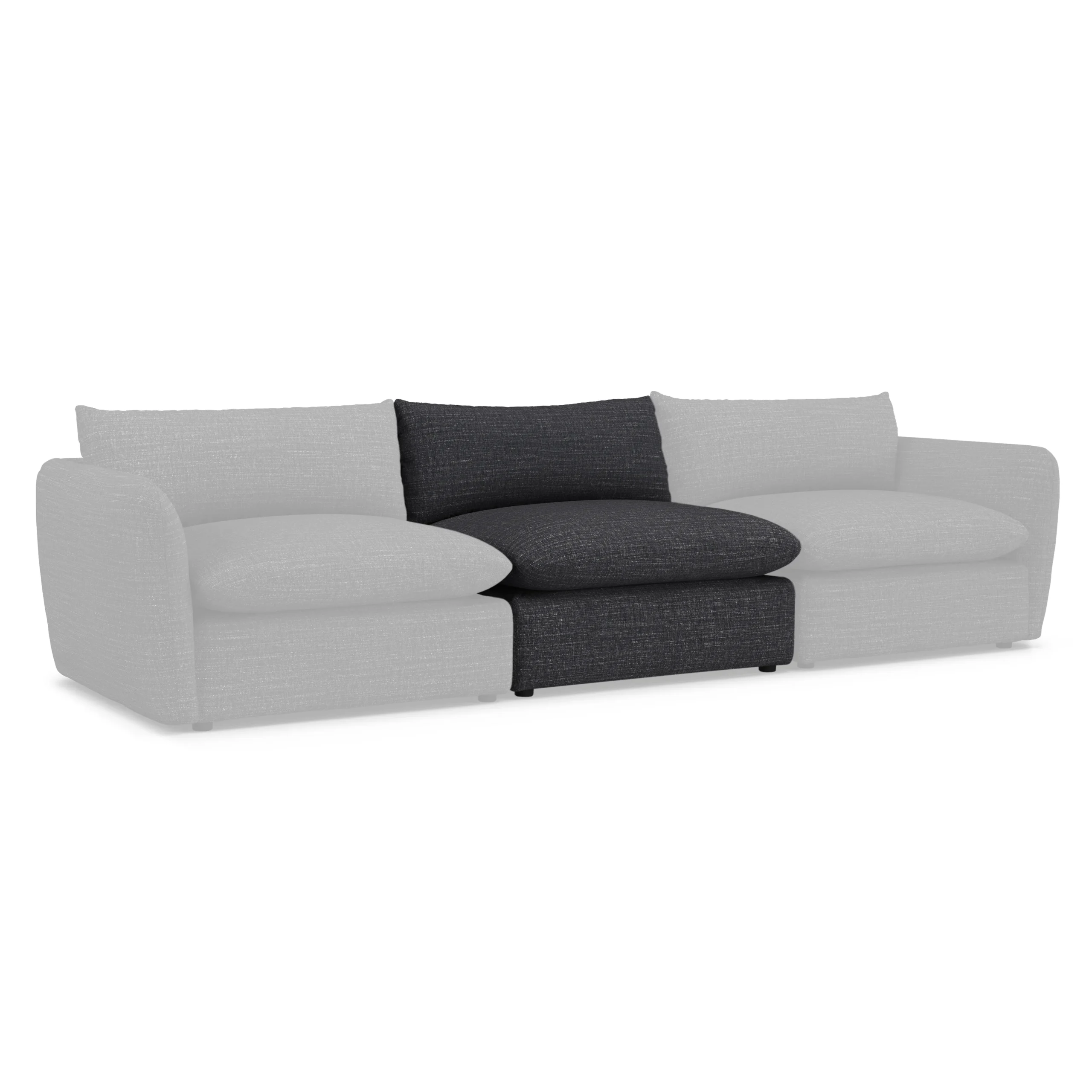 Leigh 39.5_ Armless Chair Module - Napa Charcoal - Image 10