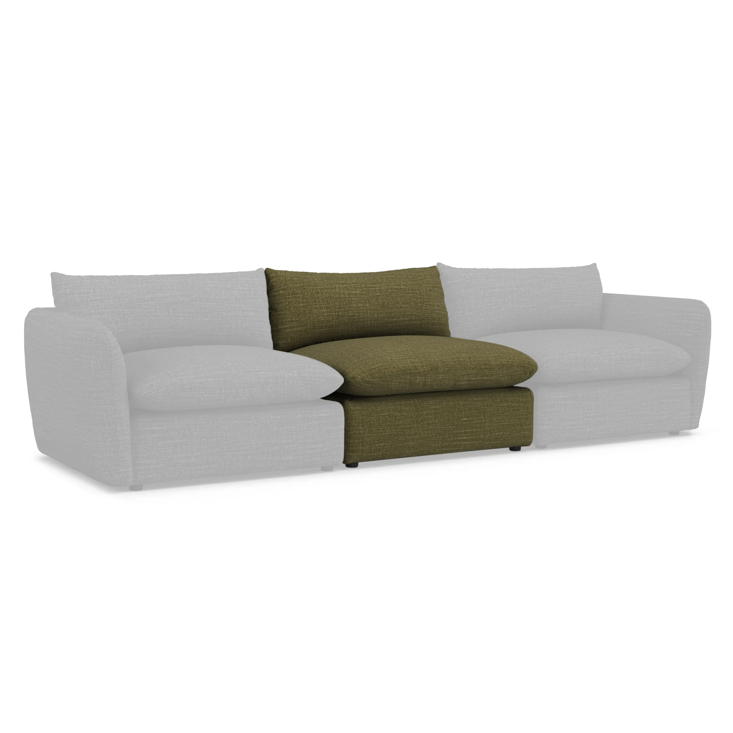 Leigh 39.5_ Armless Chair Module - Napa Moss - Image 12