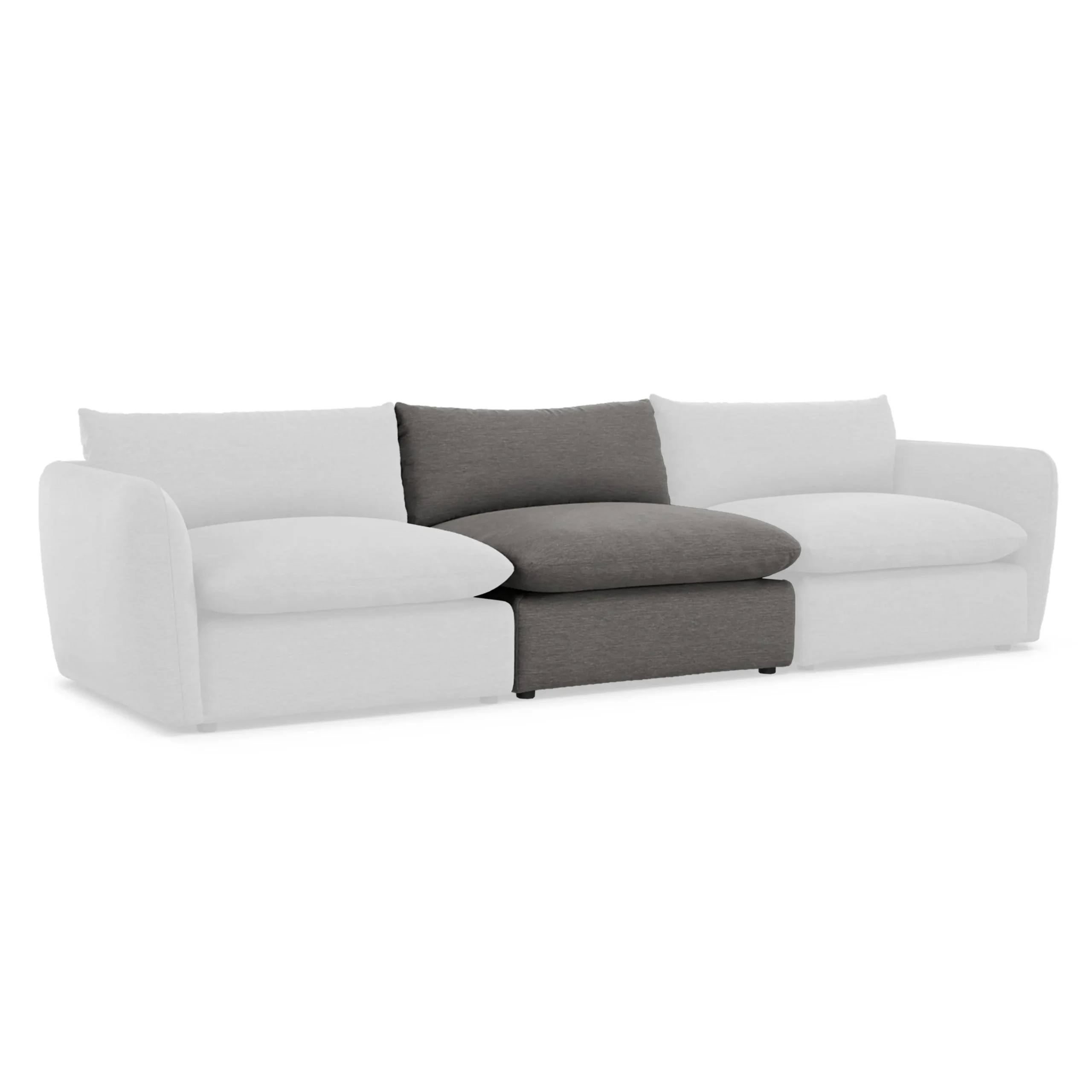 Leigh 39.5_ Armless Chair Module - Silver Gray - Image 3