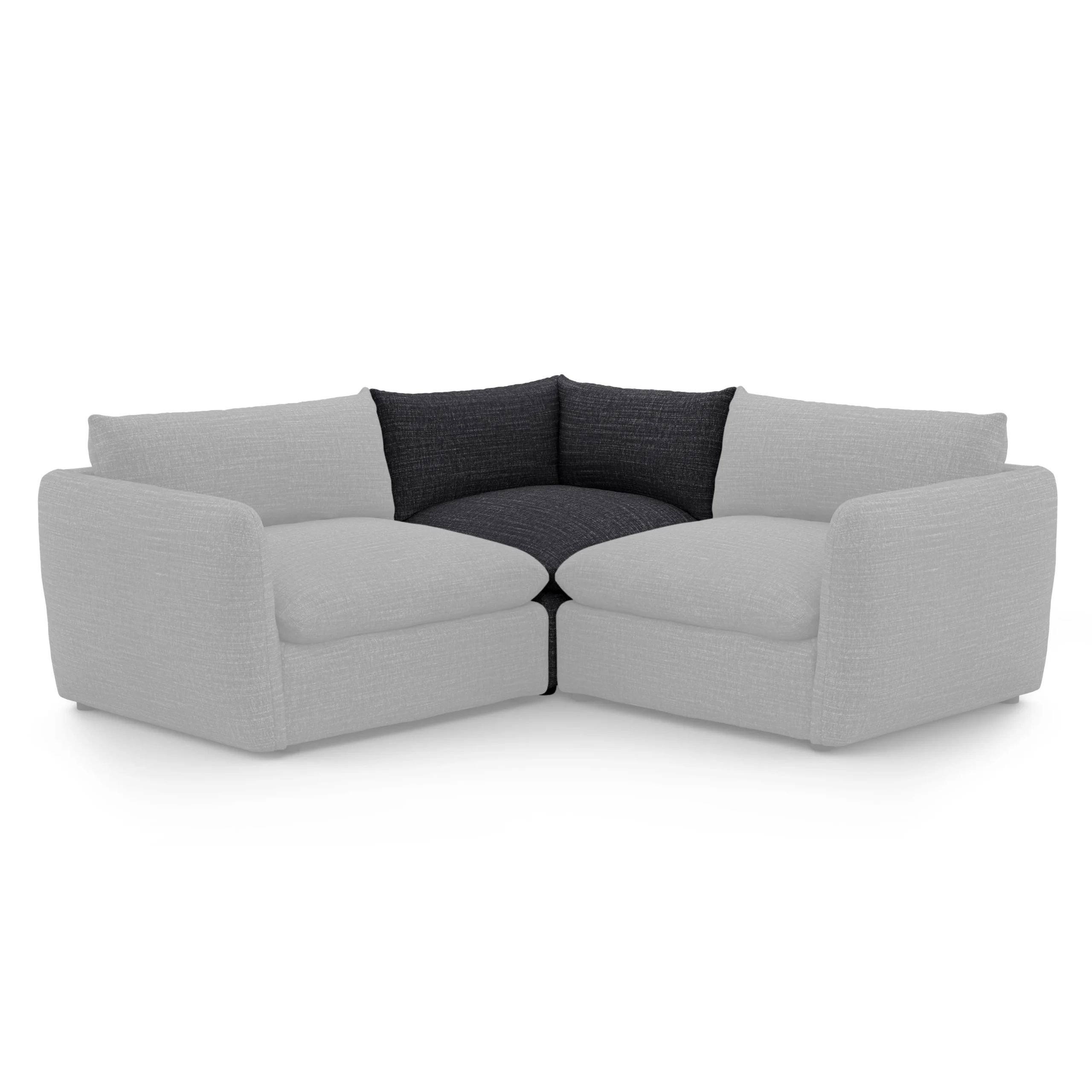 Leigh 41_ Corner Chair Module - Napa Charcoal - Image 3