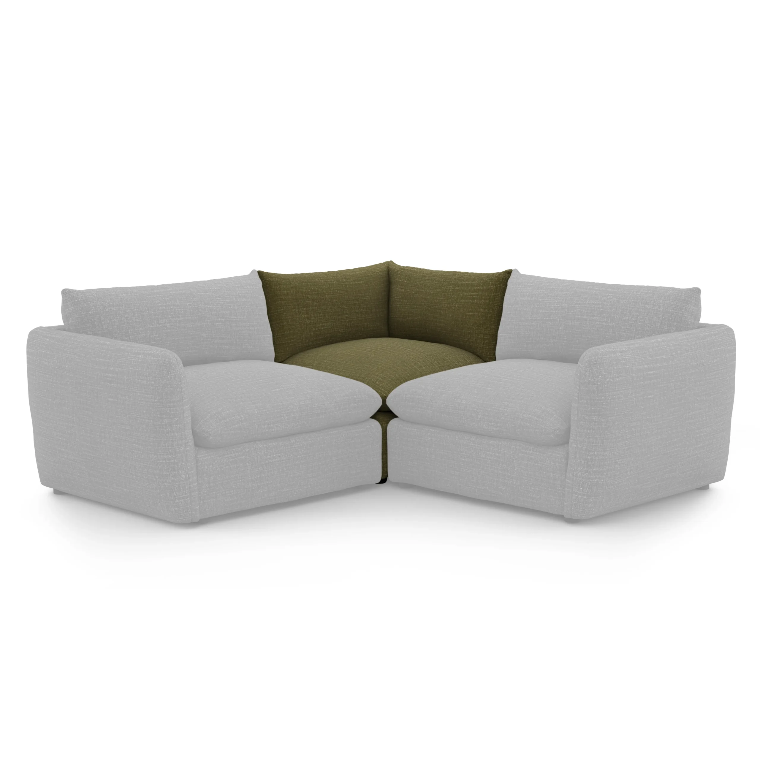 Leigh 41_ Corner Chair Module - Napa Moss - Image 12