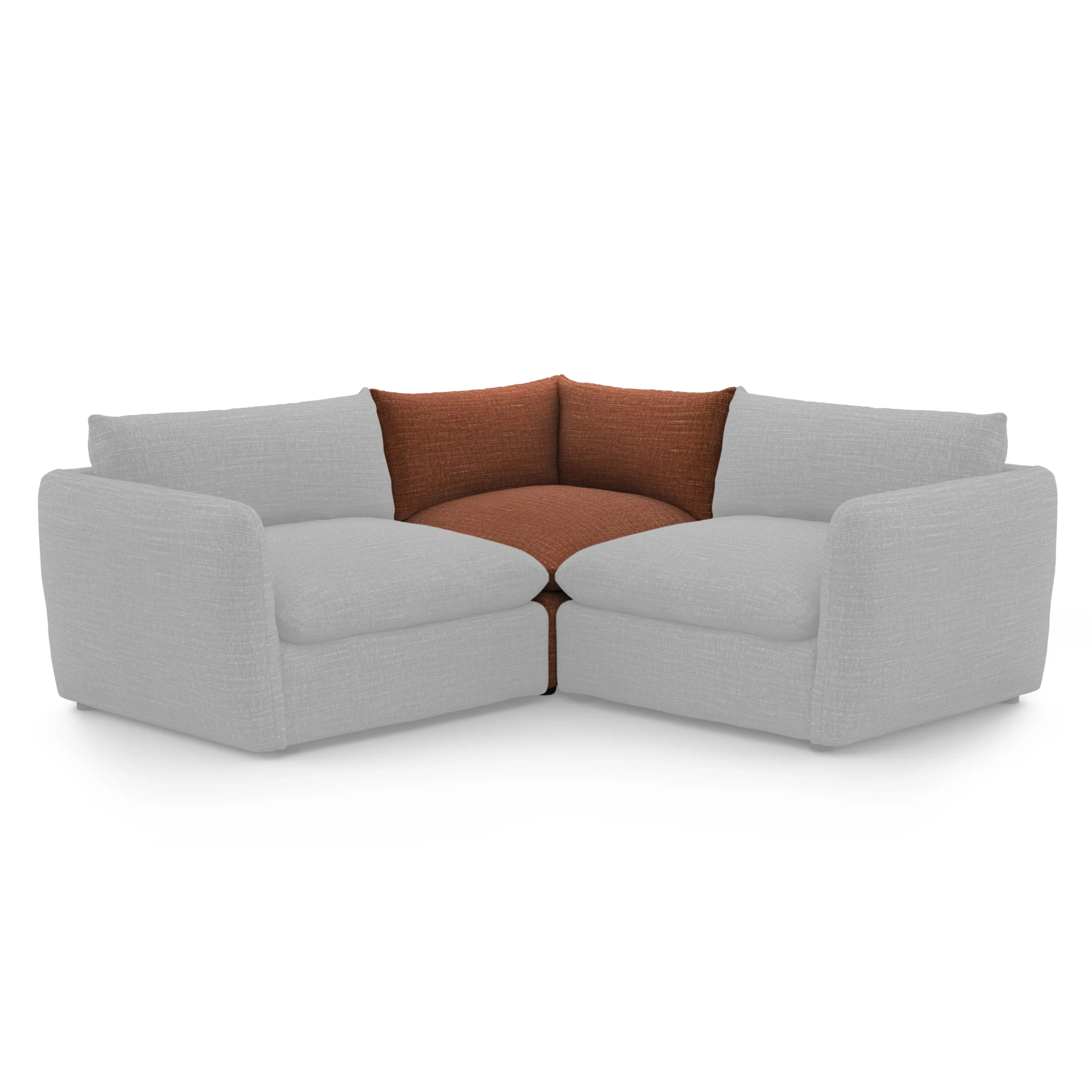 Leigh 41_ Corner Chair Module - Napa Rust - Image 12