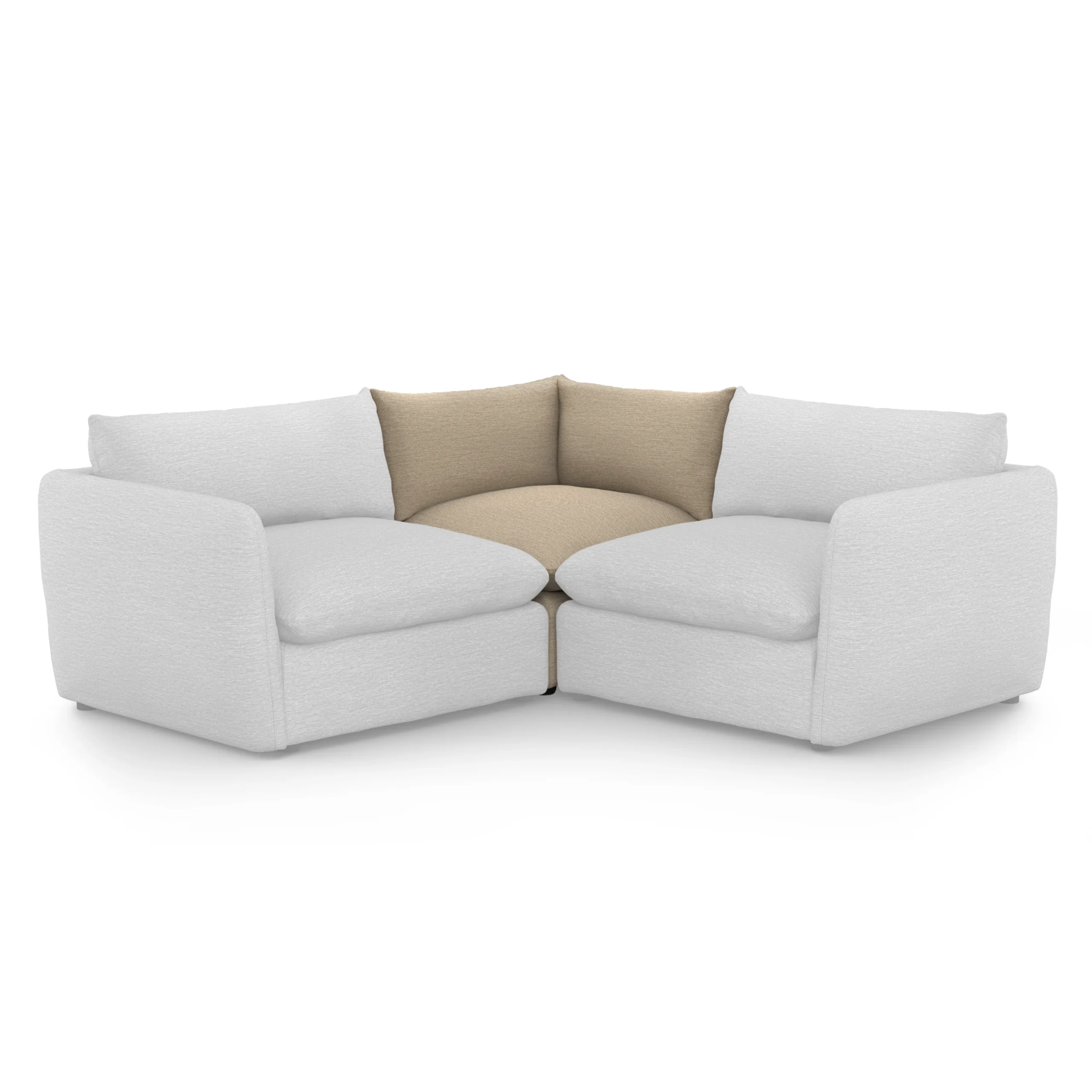Leigh 41_ Corner Chair Module - Silver Taupe - Image 3