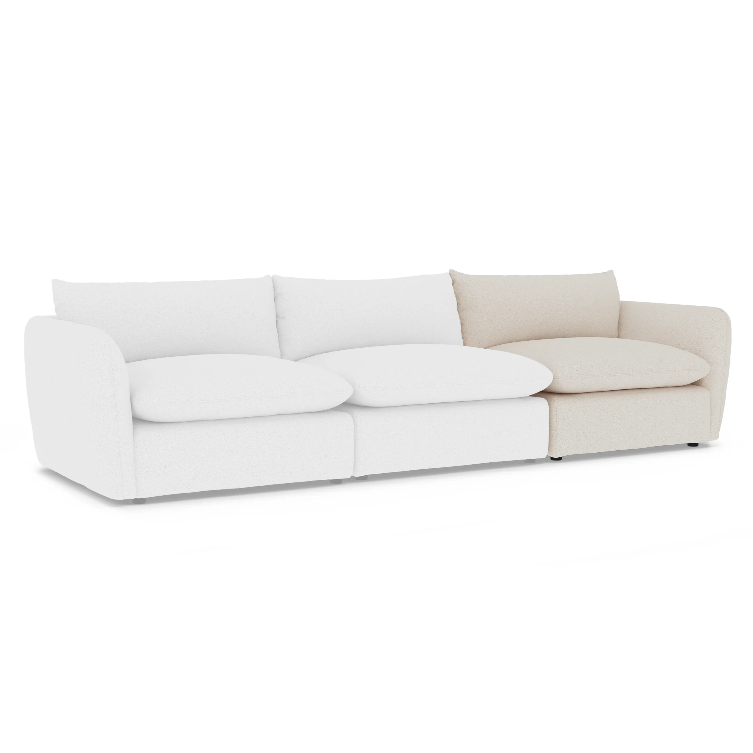 Leigh 46_ Right Arm Module - Ivory Wool Bouclé - Image 12