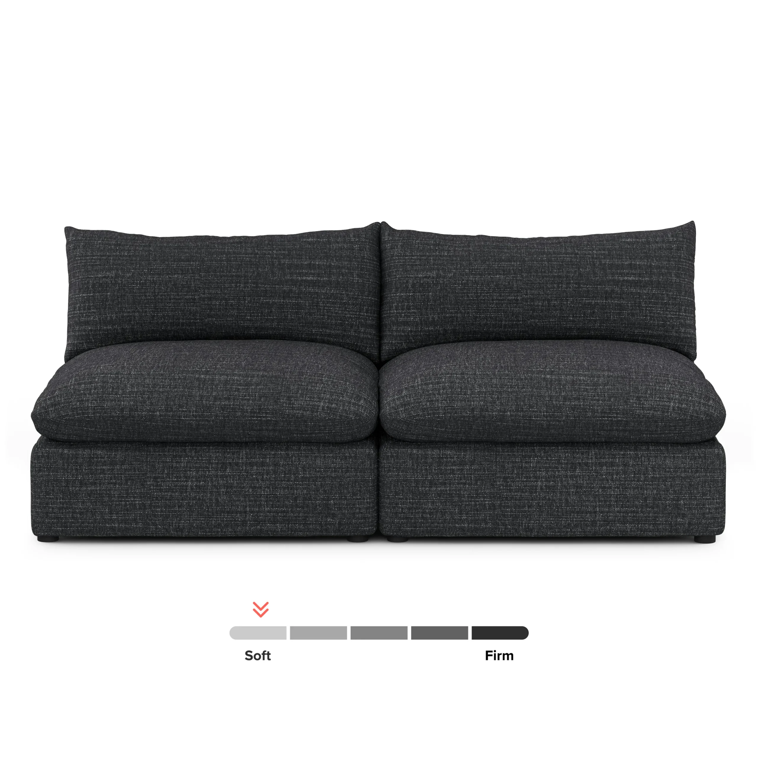 Leigh 79_ Armless Modular Sofa - Napa Charcoal - Image 12