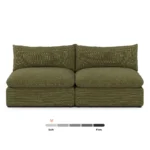 Leigh 79_ Armless Modular Sofa - Napa Moss