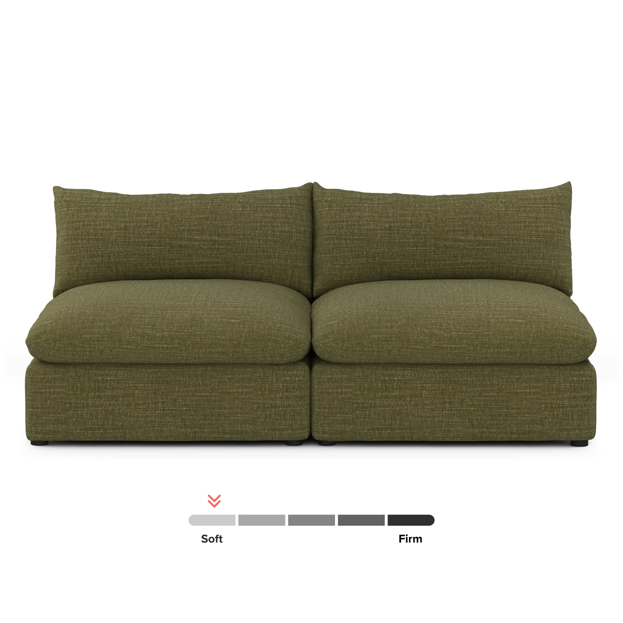 Leigh 79_ Armless Modular Sofa - Napa Moss - Image 12
