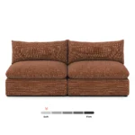 Leigh 79_ Armless Modular Sofa - Napa Rust