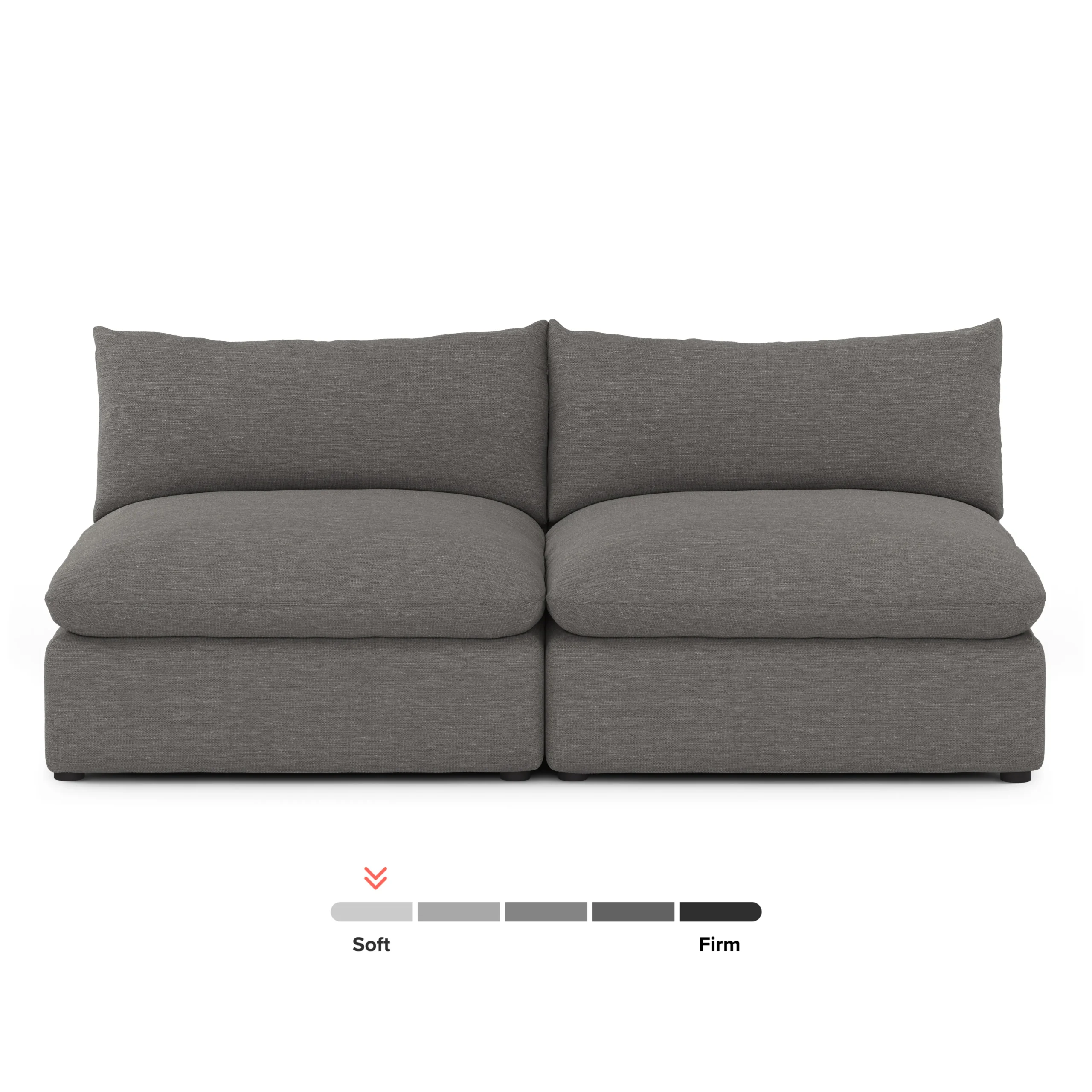 Leigh 79_ Armless Modular Sofa - Silver Gray - Image 12